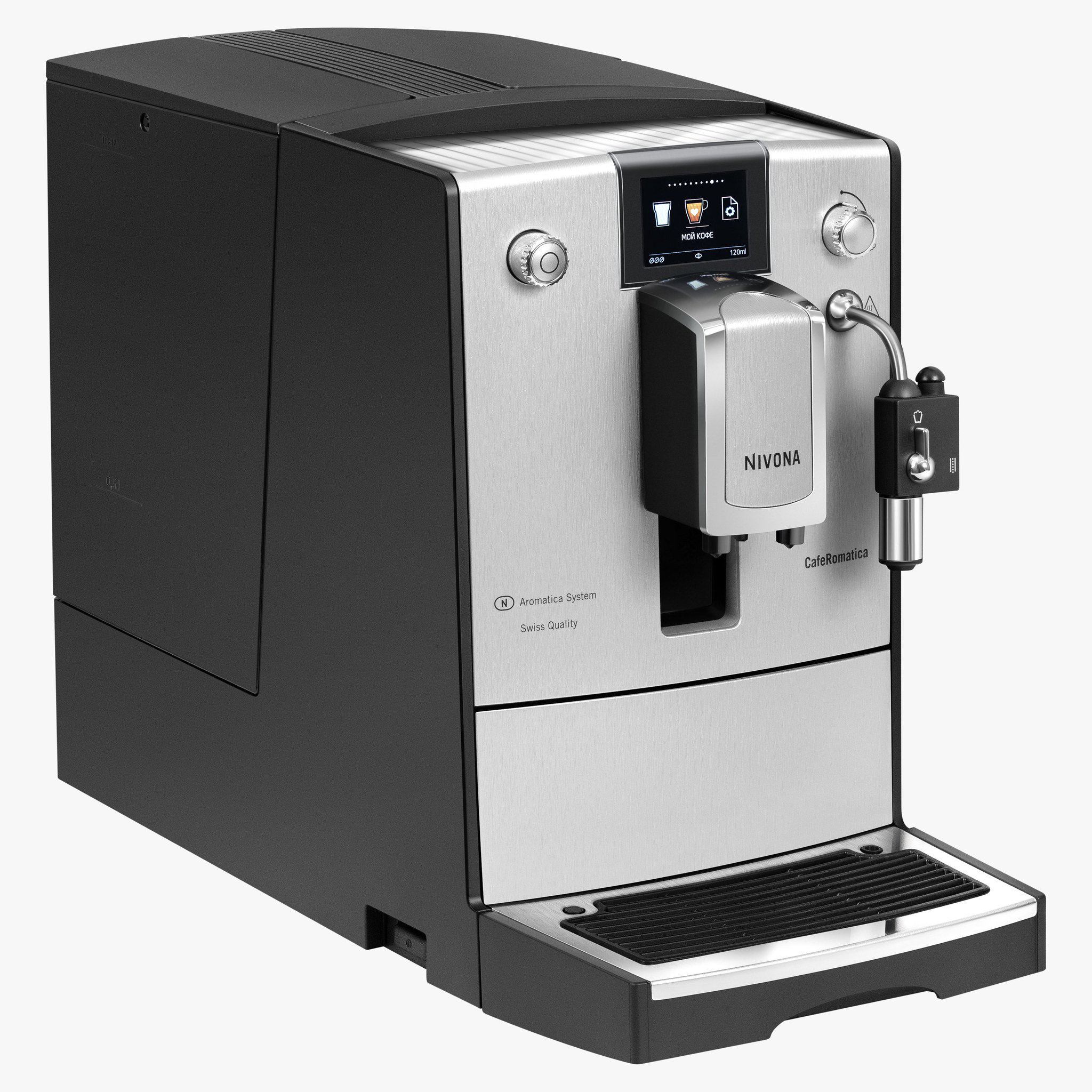Кофемашина Nivona CafeRomatica NICR 670+кофе Nivona Latina Fuerte 1кг серебристая купить,NaN