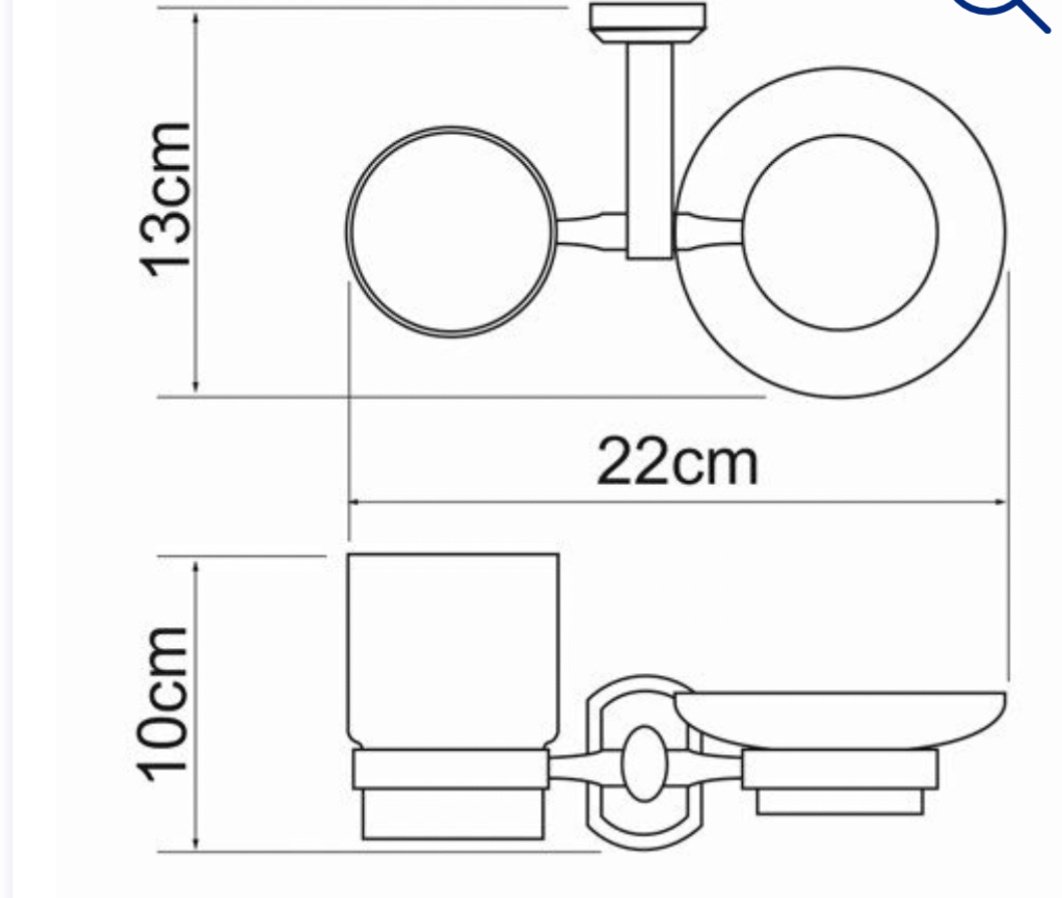 Wasser KRAFT держатель K-3026 1 шт, металл, стекло