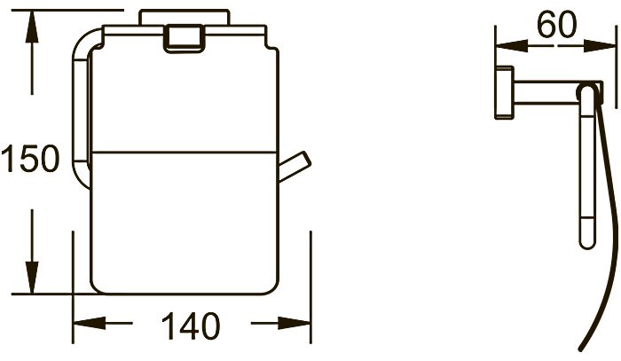 KABINKA.KZ держатель SG5605T 1 шт, латунь