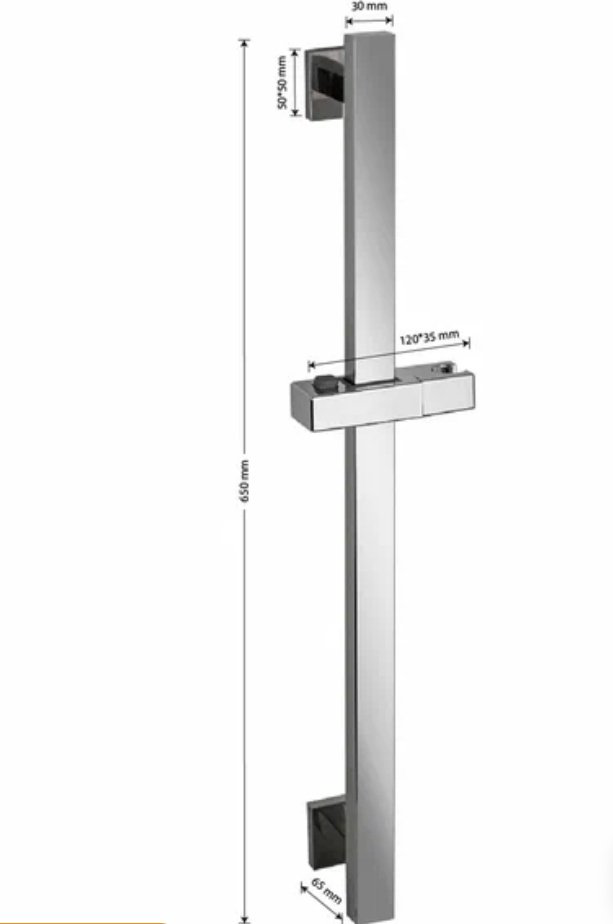 MAGNUS штанга для душа 650х30 мм 9283, металл купить,NaN