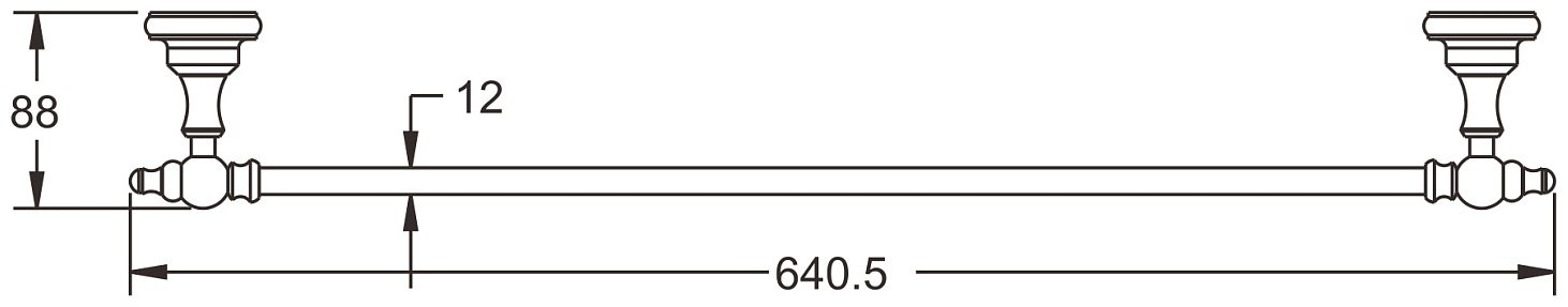KABINKA.KZ держатель RG1117Q 1 шт, латунь купить,NaN