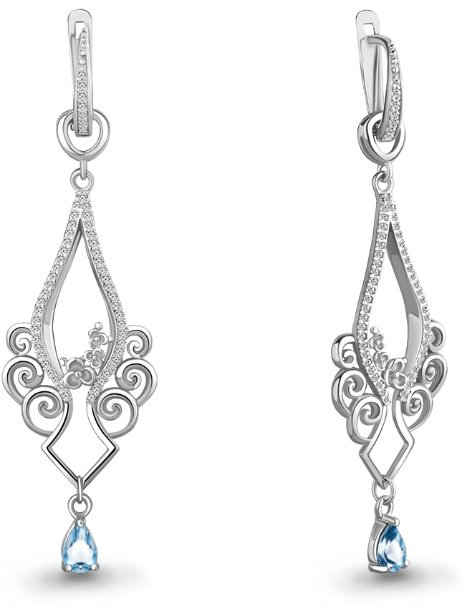 Серьги Aquamarine 4452205А  купить,NaN