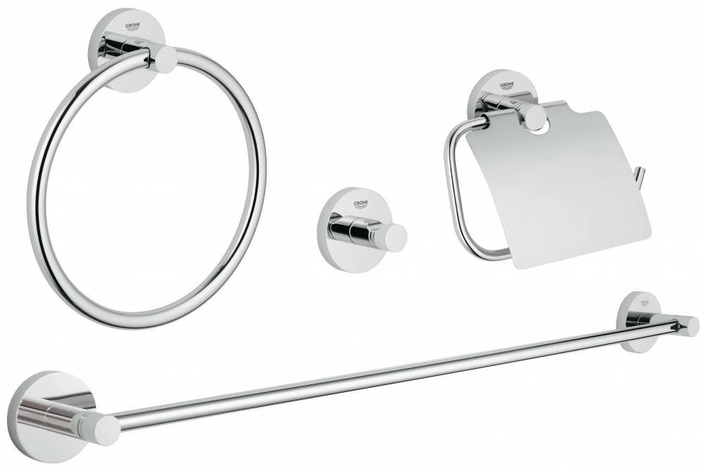 Grohe набор держателей Essentials Master Bathroom 40776001 4 шт, металл купить,NaN