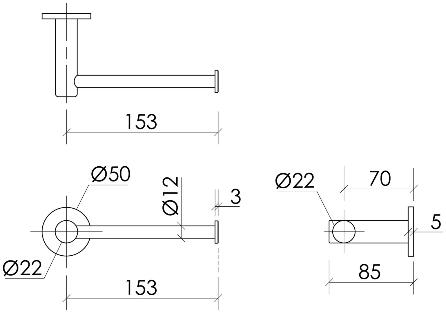 KABINKA.KZ держатель SC9026GG 1 шт, металл