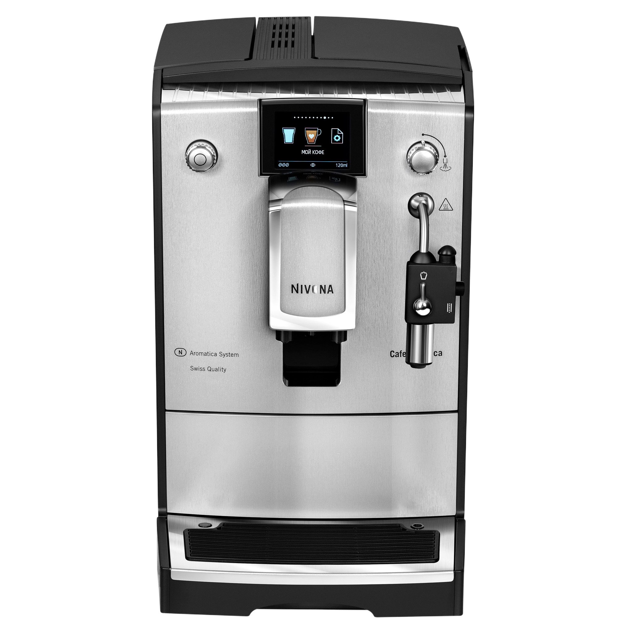 Кофемашина Nivona CafeRomatica NICR 670+кофе Nivona Latina Fuerte 1кг серебристая купить,NaN