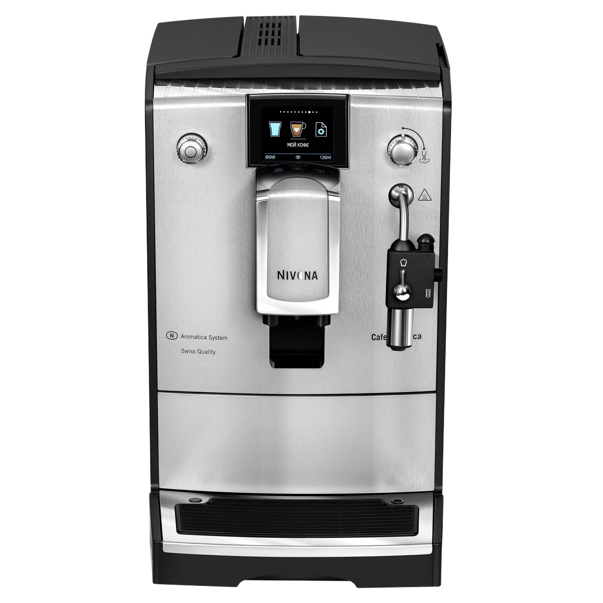 Кофемашина Nivona CafeRomatica NICR 670+кофе Nivona Latina Fuerte 1кг серебристая купить,NaN
