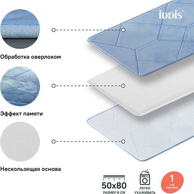 IDDIS коврик B24P580i12 80x50 см, полиэстер купить,30900