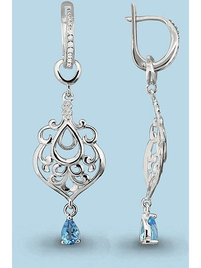 Серьги Aquamarine 4452005А  купить,NaN