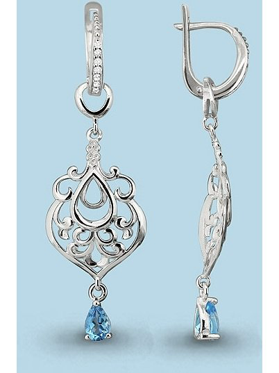 Серьги Aquamarine 4452005А  купить,NaN