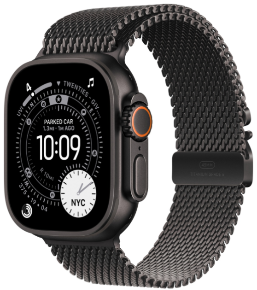 Смарт-часы Apple Watch Ultra 3 GPS + Cellular 49mm MF1T4Q Black Titanium Case with Black Titanium Milanese Loop - L