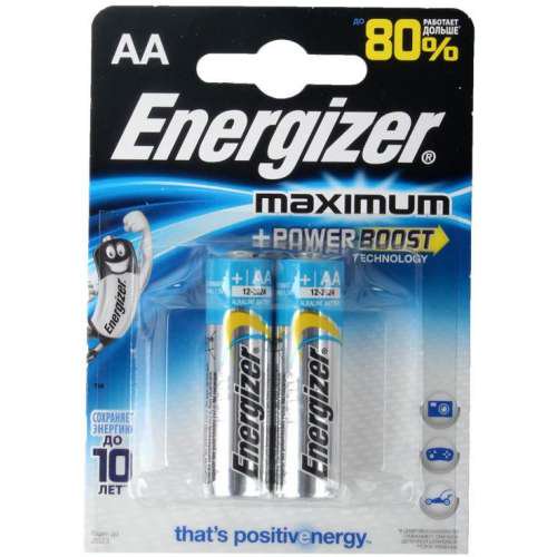 Батарейки Energizer AA Maximum Alkaline AA/LR6 2 шт купить,NaN
