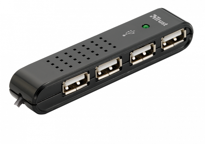 USB Hub Trust Vecco черный купить,NaN