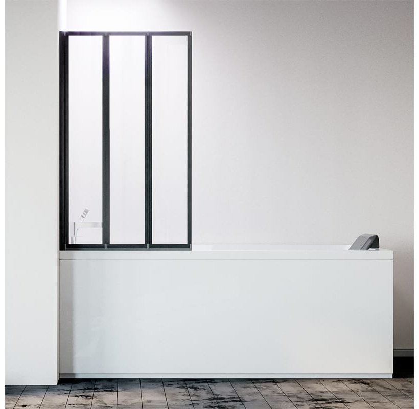 Душевая шторка Veconi PL-73BL Арт. PL73BL-90-01-19C4 неподвижная, универсальная