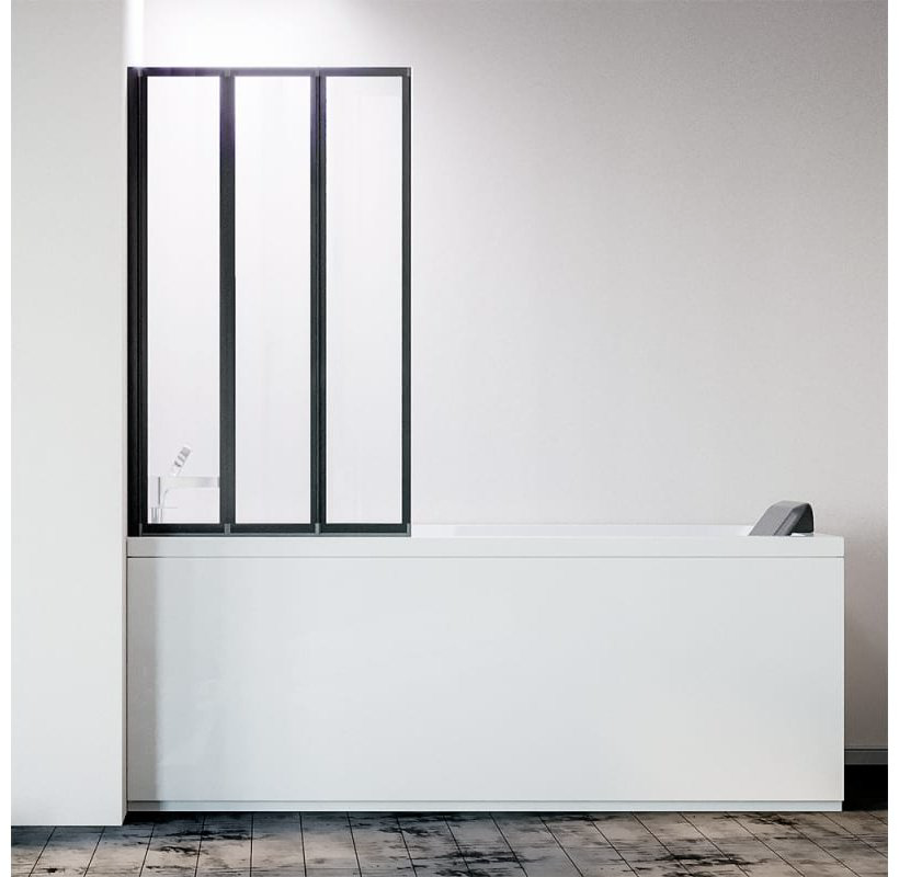 Душевая шторка Veconi PL-73BL Арт. PL73BL-90-01-19C4 неподвижная, универсальная
