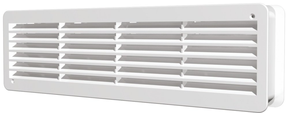 Решетка вентиляционная ЭРА 91х450х9 мм, пластик