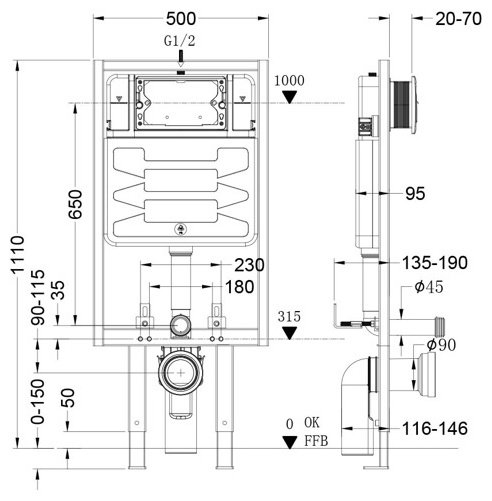 Sanmix рамная инсталляция SM601-A