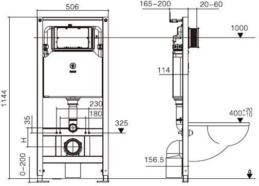 WeltWasser рамная инсталляция AMBERG 506 ST без кнопки