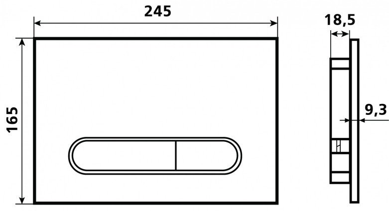 ESBANO кнопка смыва OVL-17MB