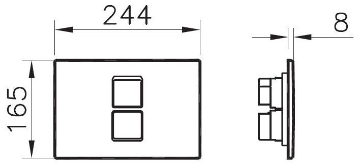 VitrA кнопка смыва 740-0102