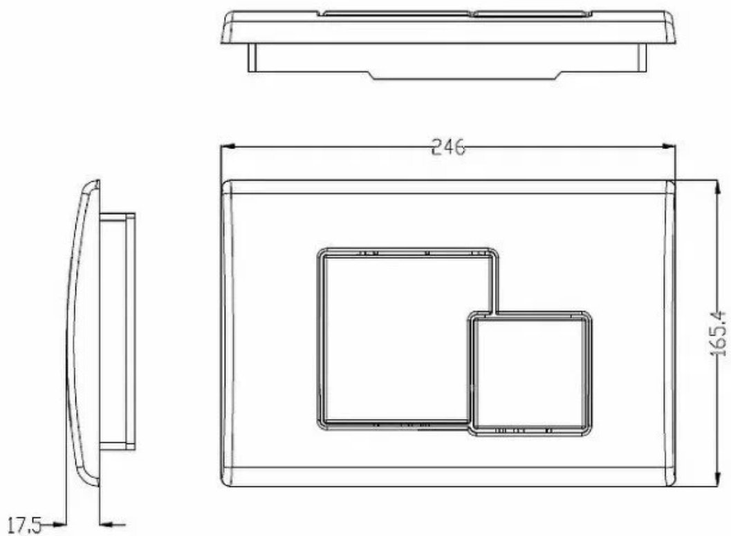 WeltWasser кнопка смыва MARBERG 507 SE CR Квадратная.