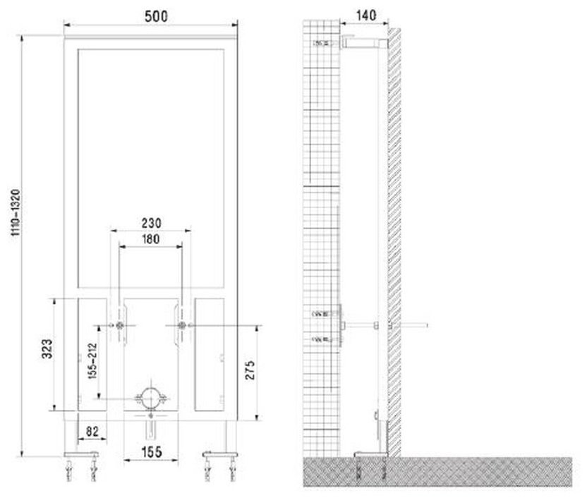 VitrA рамная инсталляция 780-5800