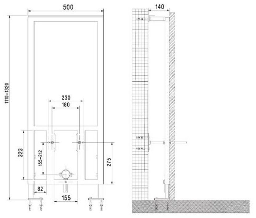 VitrA рамная инсталляция 780-5800