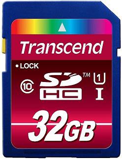 Карта памяти SD 32GB Class 10 U1 Transcend TS32GSDHC10U1