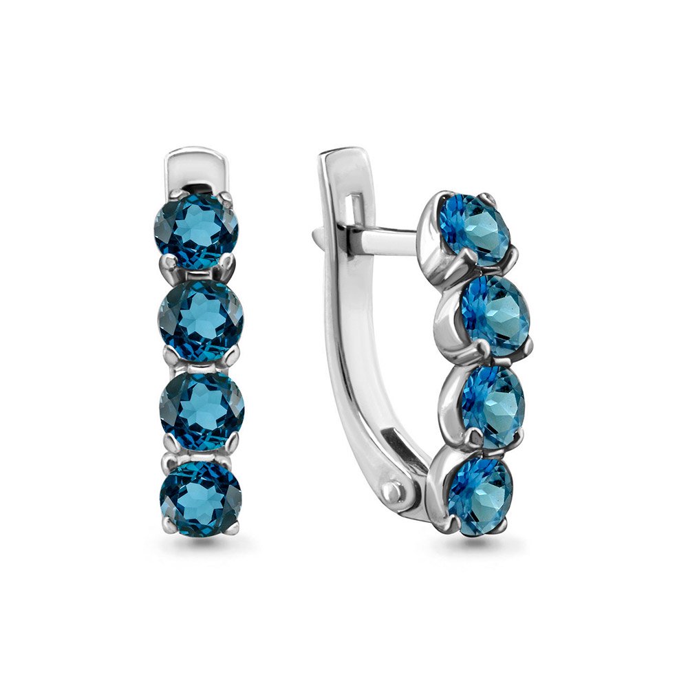 Серьги Aquamarine 4416008 2,1гр. купить,NaN