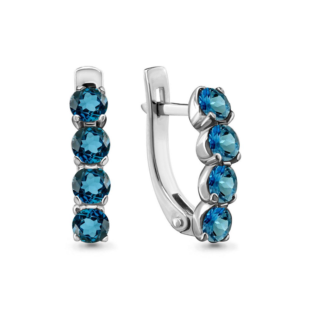 Серьги Aquamarine 4416008 2,1гр. купить,NaN