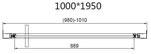 Душевое ограждение KABINKA.KZ одностенное Slim 8mm VDP-4SL100CLB, 1000х1950 мм купить,NaN