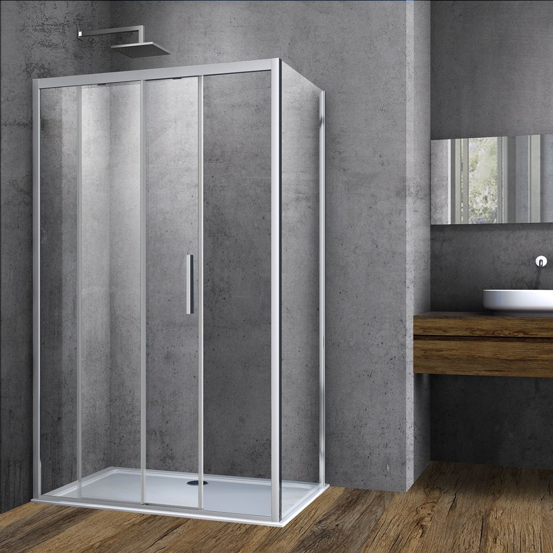 Душевое ограждение KABINKA.KZ двухстенное VSR-3SO8012CL, 1200х1950 мм купить,NaN