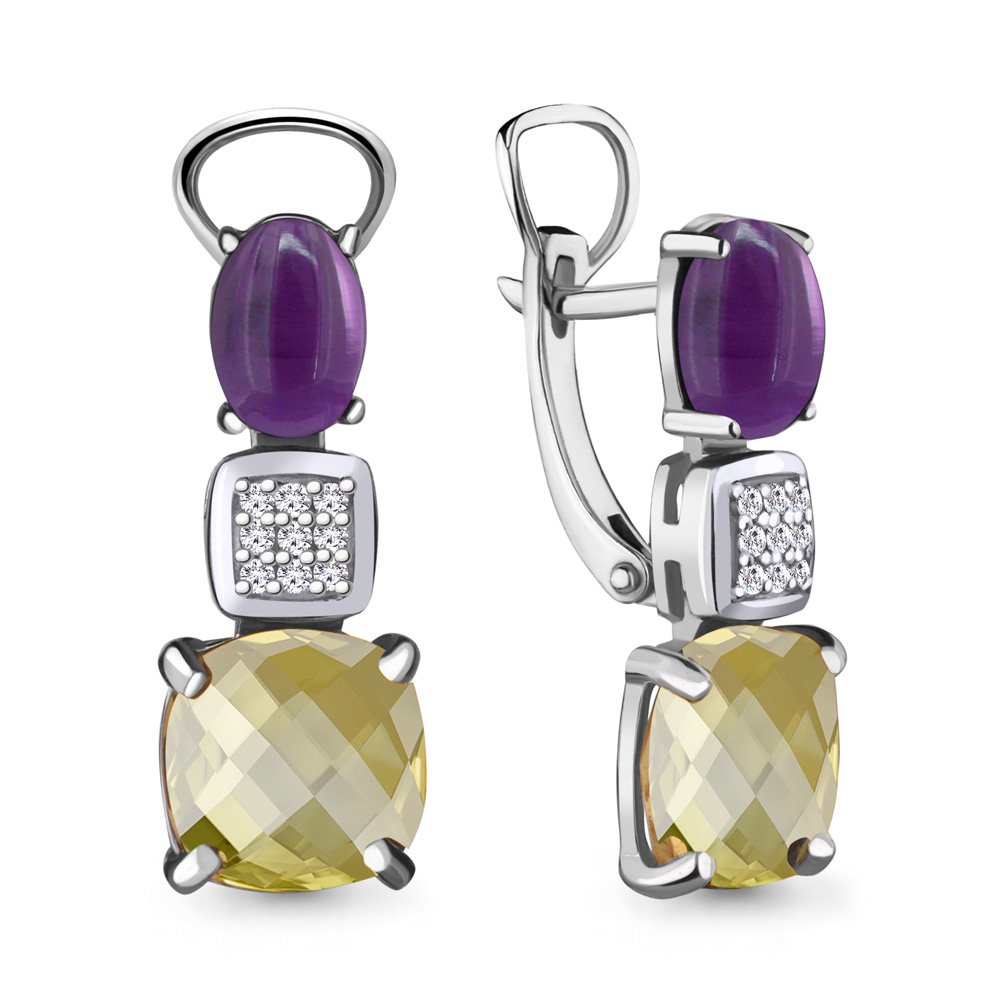 Серьги Aquamarine 4477571А 3,9гр. купить,NaN
