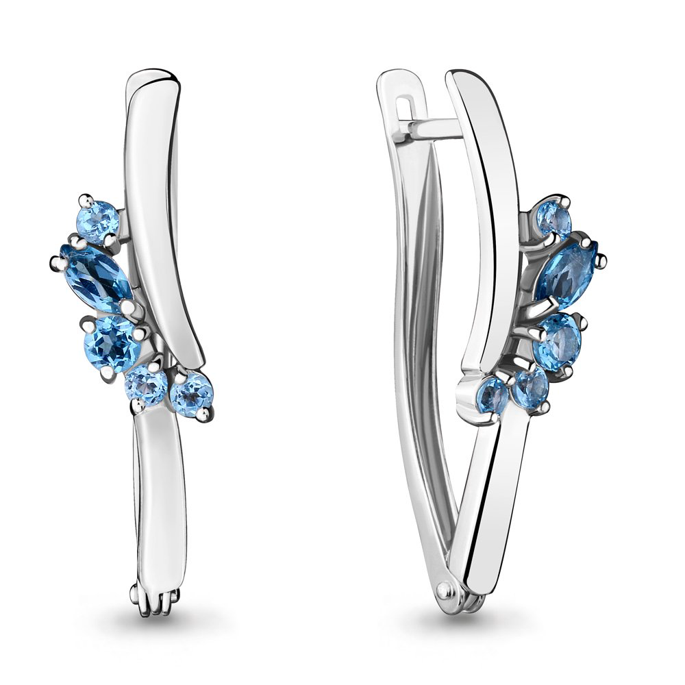 Серьги Aquamarine 4466505 3,91гр. купить,NaN