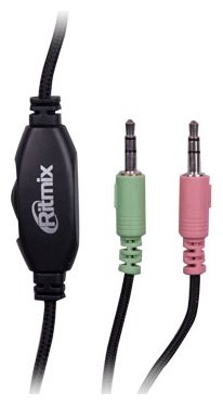 Наушники Ritmix RH-555M Gaming черно-зеленые купить,NaN