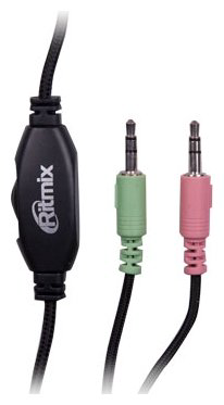 Наушники Ritmix RH-555M Gaming черно-зеленые купить,NaN