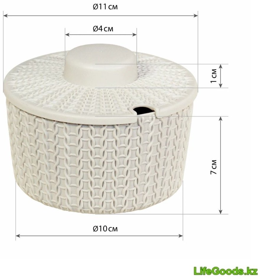 LifeGoods.kz сахарница LG50799 1 шт, пластик
