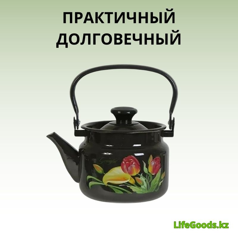 LifeGoods.kz чайник LG56221 2 л, эмалированная сталь