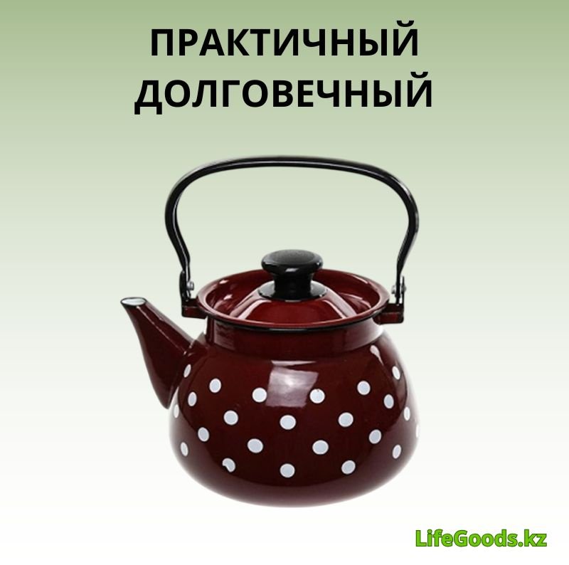LifeGoods.kz чайник LG56208 3 л, эмалированная сталь