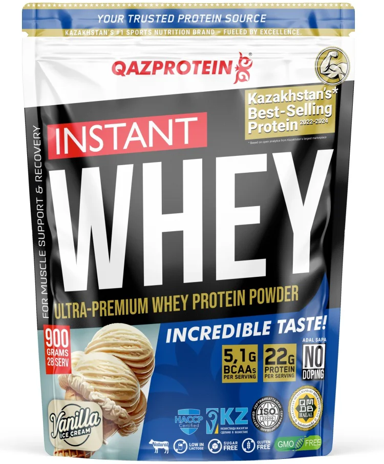 Протеин Qazprotein Instant Whey ваниль 900 г купить,NaN