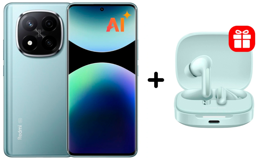 Смартфон Xiaomi Redmi Note 14 Pro+ 5G 12/512Gb Frost Blue + подарок купить,NaN