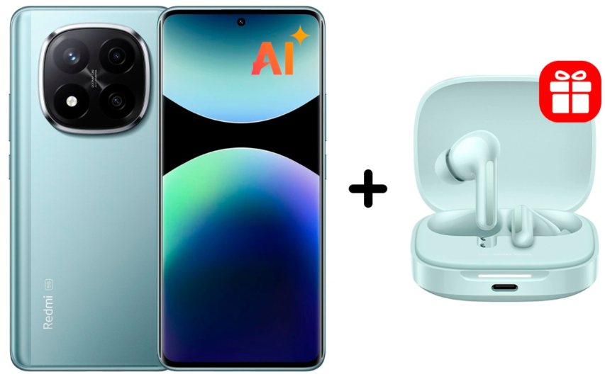 Смартфон Xiaomi Redmi Note 14 Pro+ 5G 8/256Gb Frost Blue + подарок купить,NaN