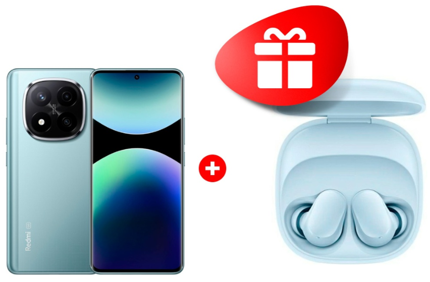 Смартфон Xiaomi Redmi Note 14 Pro+ 5G 12/256Gb Frost Blue + подарок купить,NaN