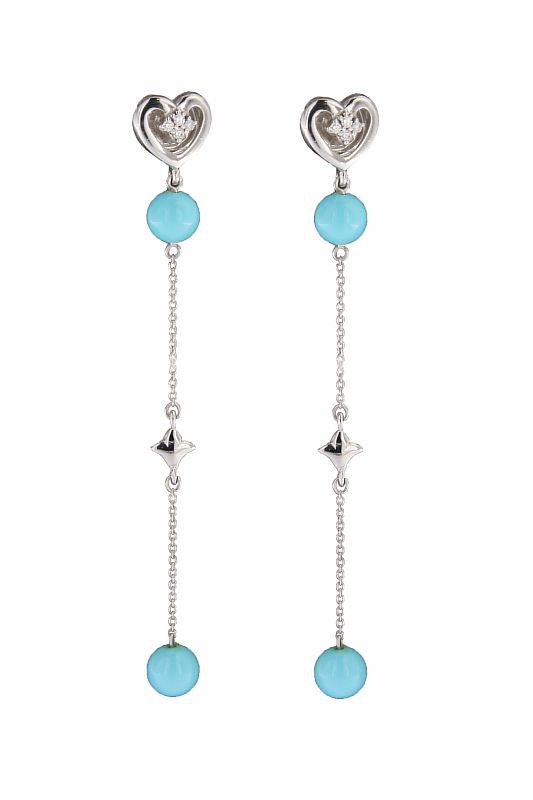 Серьги Damiani 10242/7881 д 2,6гр 0,04ct. купить,NaN