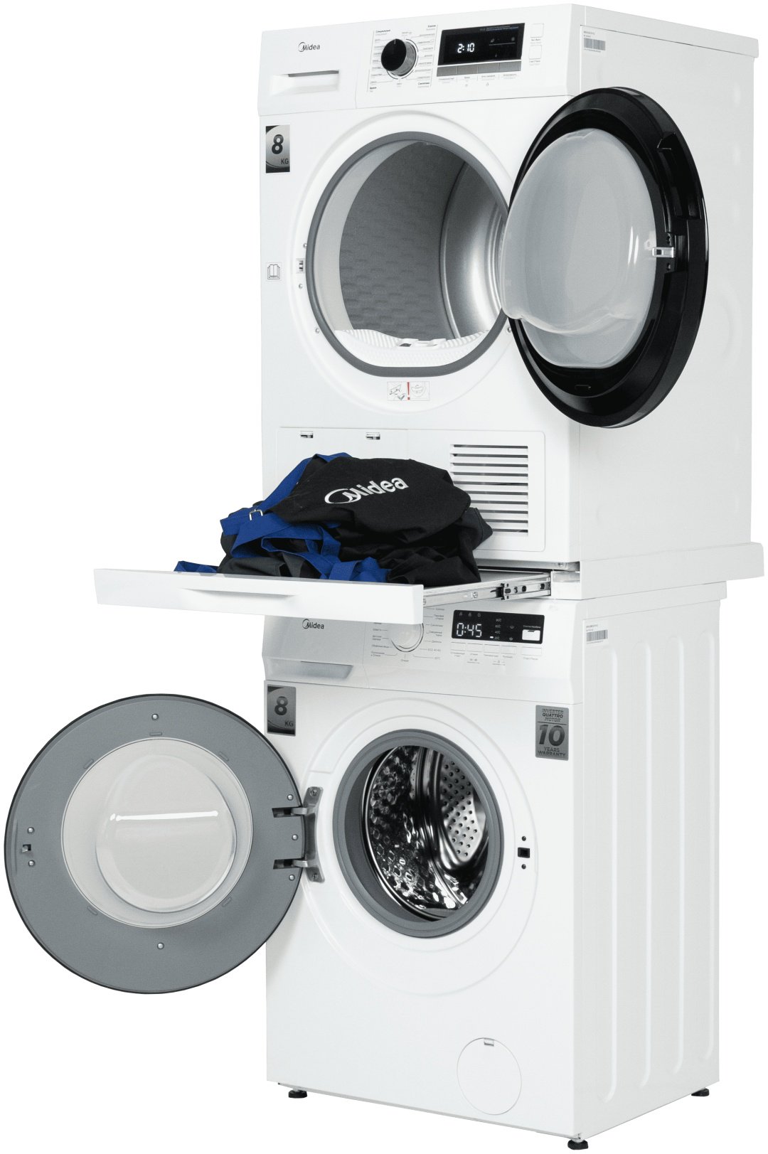 Стиральная машина Midea MFN03W80B/W-KZ+MDG05C80/W-KZ 8 кг белый - ForteMarket Стиральная машина Midea MFN03W80B/W-KZ+MDG05C80/W-KZ 8 кг белый купить,370898