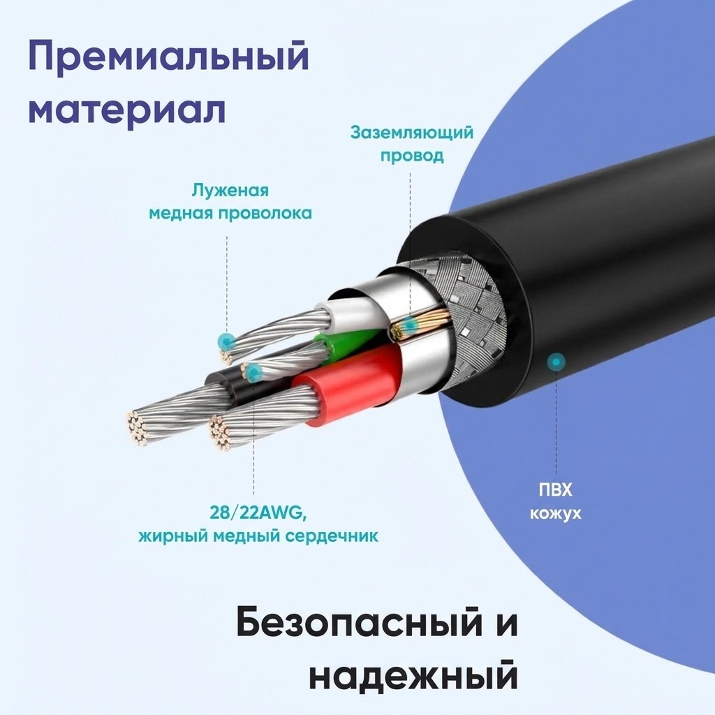 Кабель Ugreen USB 2.0 (M), micro-USB 2.0 (M), 1 м, US289 (60136) черный купить,999
