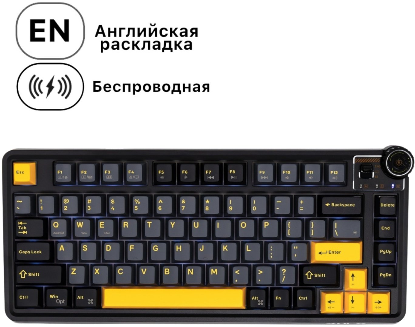 Клавиатура AULA AU75 черный купить,NaN