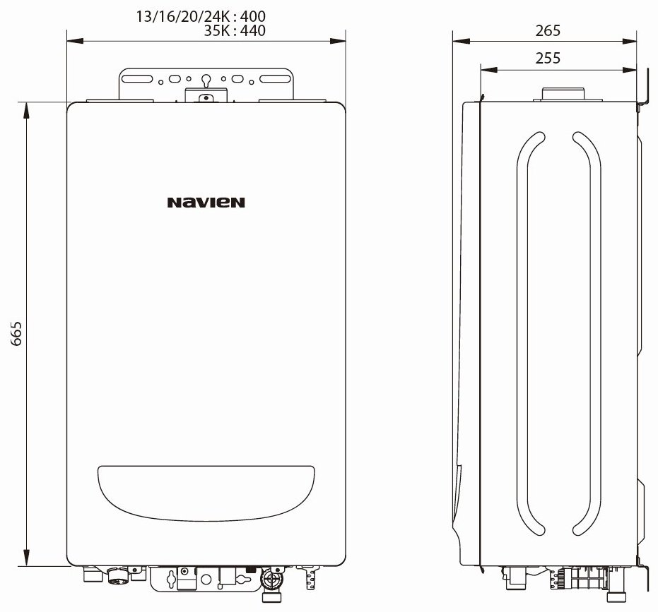 Газовый котел Navien Deluxe S-20K с дымоходом