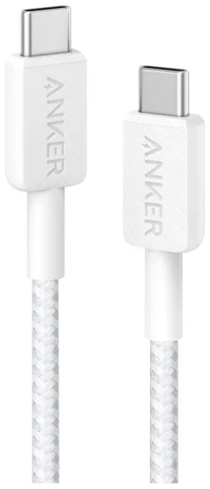 Кабель Anker USB TypeC (F), USB TypeC (M), 2 м, A81F6G21 белый купить,NaN