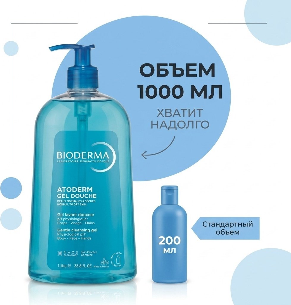 Bioderma Atoderm гель 1000 мл купить,16190