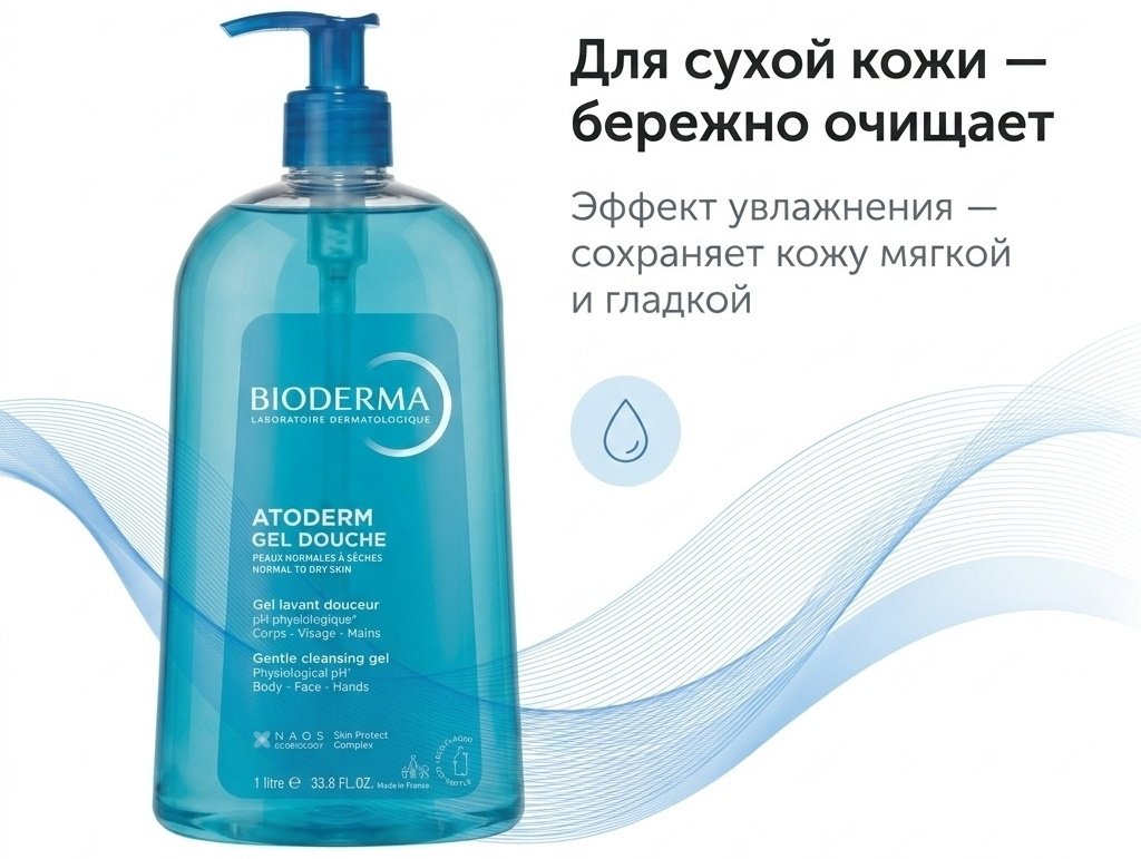 Bioderma Atoderm гель 1000 мл купить,16190